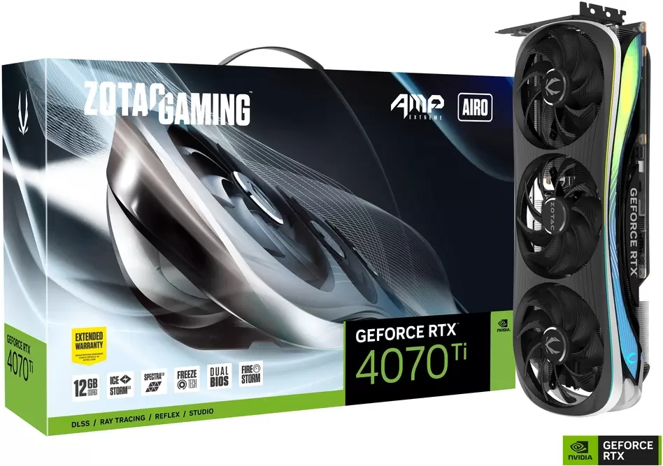 Видеокарта ZOTAC Gaming GeForce RTX 4070 Ti AMP Extreme Airo ZT-D40710M-10S фото 6