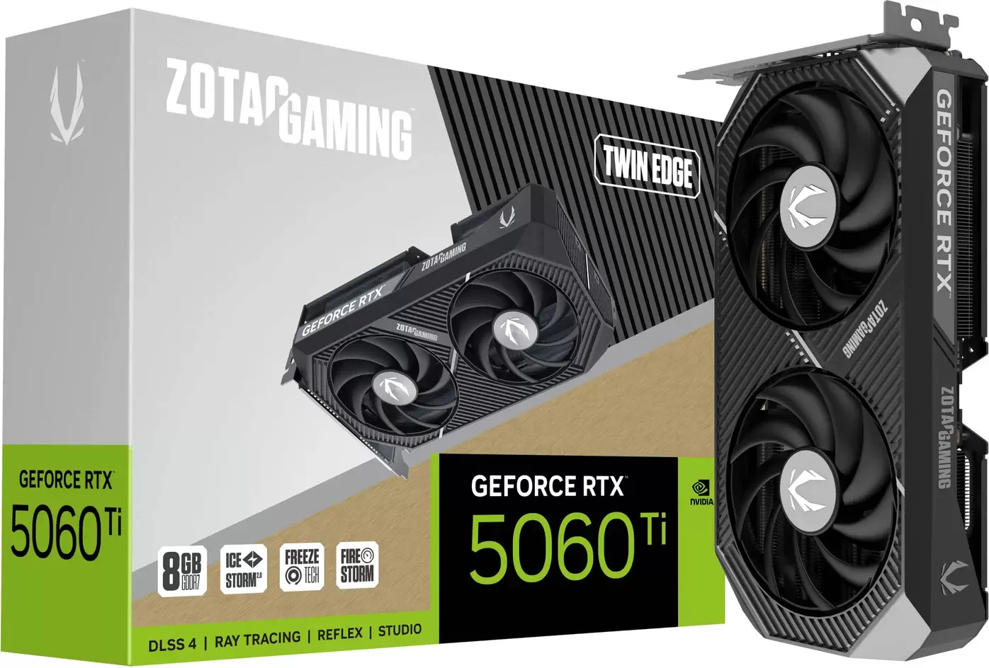 Видеокарта ZOTAC Gaming GeForce RTX 5060 Ti 8GB Twin Edge ZT-B50610E-10M фото