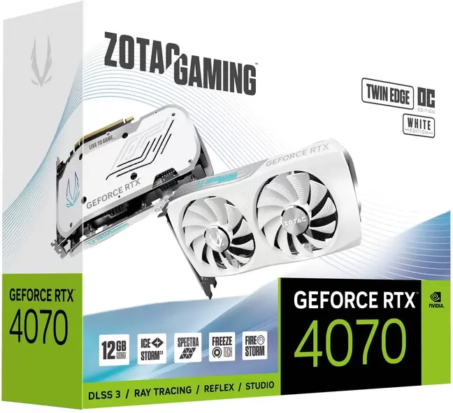 Видеокарта ZOTAC GeForce RTX 4070 Twin Edge OC White Edition ZT-D40700Q-10M фото 6