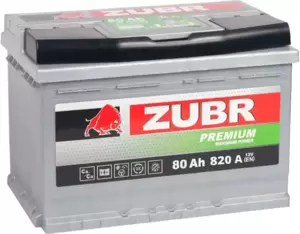 Аккумулятор Зубр Premium L+ (80Ah) фото