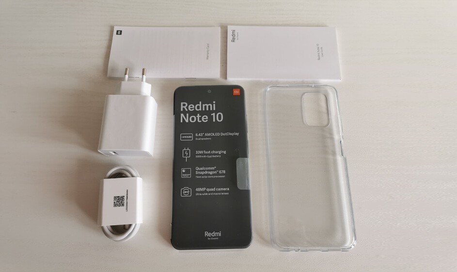 Комплектация Xiaomi Redmi Note 10