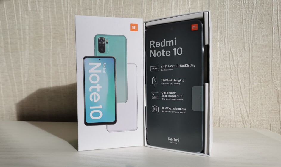 Открываем упаковку Xiaomi Redmi Note 10