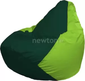 Кресло-мешок Flagman Груша Г2.1-63 тёмно-зелёный/салатовый фото