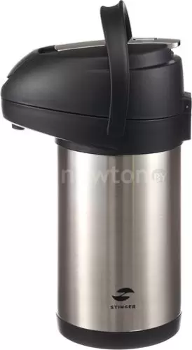 Помповый термос Stinger HP-3000H-2 3л серебристый/черный фото