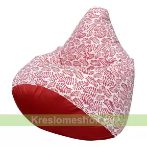 Кресло мешок kreslomeshok.by Груша Г2.7-51 Red-White фото