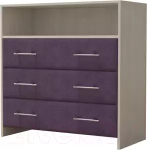 Комод Proson Varna 90x40x90 (дуб шамони светлый/фиолетовый) фото