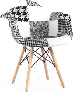 Стул Stool Group Eames / Y809 (пэчворк черный/белый) фото