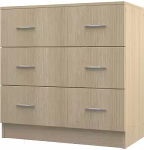 Комод МДК КМ1 с 3 ящиками 820x800x418 (дуб млечный) фото