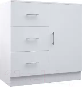 Тумба МДК КМ1Д с ящиками и дверками 820x800x418 (белый) фото