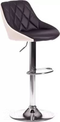 Стул барный Tetchair Messy (металл/экокожа, черный/белый/хром) фото