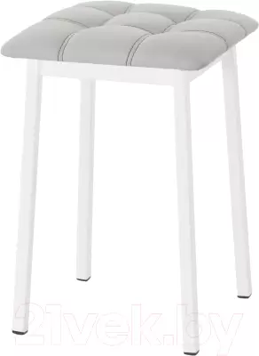 Табурет AMC Comfort 7К6.6 (кожзам серый/белый) фото