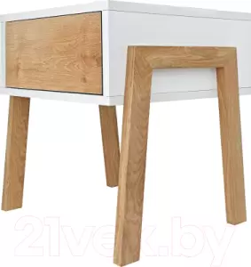 Прикроватная тумба Crafto Мунк 02 44x40x50 (белый дуб) фото