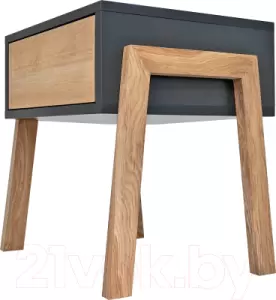 Прикроватная тумба Crafto Мунк 04 44x40x50 (графит дуб) фото