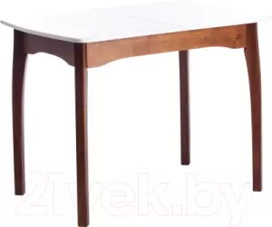 Обеденный стол Tetchair Caterina 100+30x70x75 (коричневый/белый) фото
