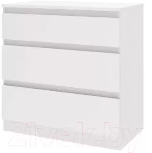 Комод Stolline Морвик 3 ящика 70x72 (белый) фото