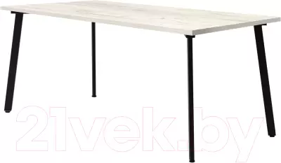 Обеденный стол Millwood Шанхай 160x80x75 (дуб белый Craft/металл черный) фото