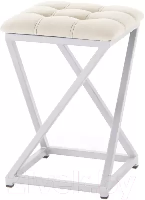 Табурет AMC Comfort 8.5.3 (ткань бежевый/серебристый) фото