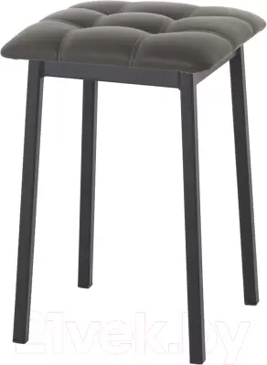 Табурет AMC Comfort 7К1.8 (кожзам серо-коричневый/черный) фото