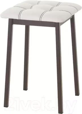 Табурет AMC Comfort 7К2.12 (кожзам белый/коричневый) фото