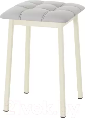 Табурет AMC Comfort 7К3.6 (кожзам серый/слоновая кость) фото