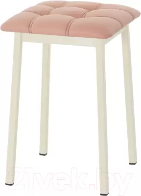 Табурет AMC Comfort 7К3.7 (кожзам коралл/слоновая кость) фото