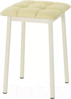 Табурет AMC Comfort 7К3.15 (кожзам светло-желтый/слоновая кость) фото