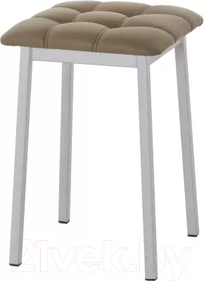 Табурет AMC Comfort 7К5.4 (кожзам какао/серебристый) фото