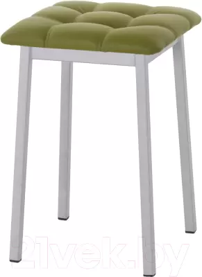 Табурет AMC Comfort 7К5.11 (кожзам оливковый/серебристый) фото