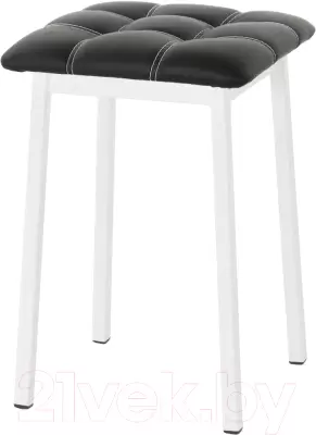 Табурет AMC Comfort 7К6.1 (кожзам черный/белый) фото