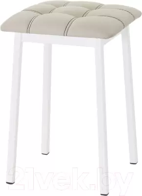 Табурет AMC Comfort 7К6.3 (кожзам бежевый/белый) фото