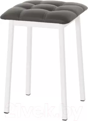 Табурет AMC Comfort 7К6.8 (кожзам серо-коричневый/белый) фото