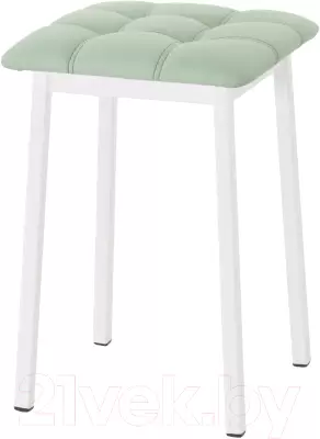 Табурет AMC Comfort 7К6.10 (кожзам мятный/белый) фото