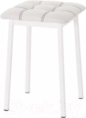 Табурет AMC Comfort 7К6.12 (кожзам белый/белый) фото
