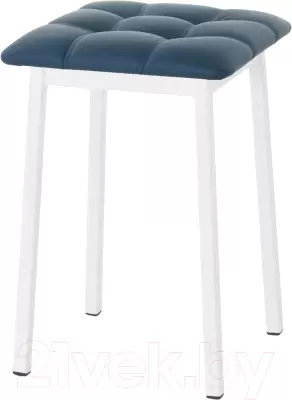 Табурет AMC Comfort 7К6.13 (кожзам атлантик/белый) фото