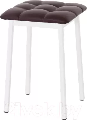 Табурет AMC Comfort 7К6.14 (кожзам бордо/белый) фото