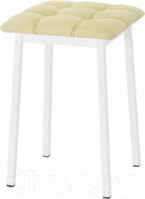 Табурет AMC Comfort 7К6.15 (кожзам светло-желтый/белый) фото