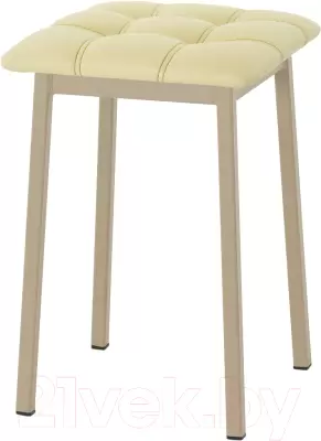 Табурет AMC Comfort 7К10.15 (кожзам светло-желтый/капучино) фото