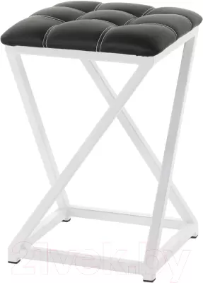 Табурет AMC Comfort 8К6.1 (кожзам черный/белый) фото