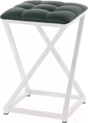 Табурет AMC Comfort 8К6.9 (кожзам зеленый/белый) фото