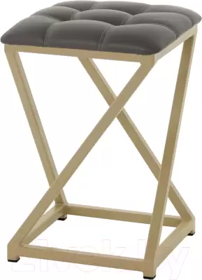 Табурет AMC Comfort 8К10.8 (кожзам серо-коричневый/капучино) фото