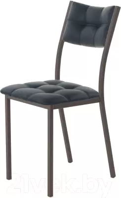 Стул AMC Comfort 3К2.16 (кожзам антрацит/коричневый) фото