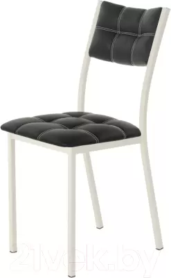 Стул AMC Comfort 3К3.1 (кожзам черный/слоновая кость) фото