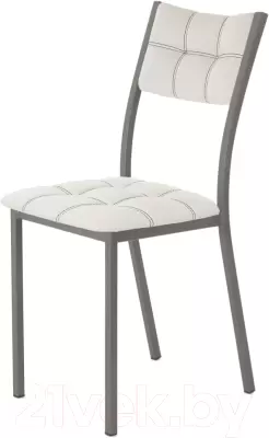 Стул AMC Comfort 3К4.12 (кожзам белый/графит) фото
