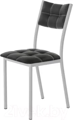 Стул AMC Comfort 3К5.1 (кожзам черный/серебристый) фото