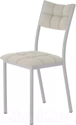 Стул AMC Comfort 3К5.3 (кожзам бежевый/серебристый) фото