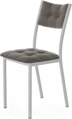 Стул AMC Comfort 3К5.8 (кожзам серо-коричневый/серебристый) фото