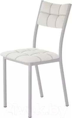 Стул AMC Comfort 3К5.12 (кожзам белый/серебристый) фото
