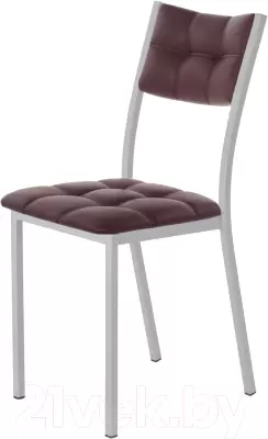 Стул AMC Comfort 3К5.14 (кожзам бордо/серебристый) фото