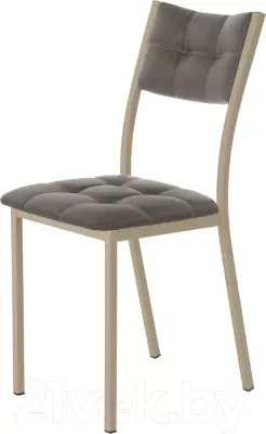 Стул AMC Comfort 3К10.8 (кожзам серо-коричневый/капучино) фото