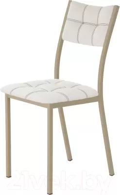 Стул AMC Comfort 3К10.12 (кожзам белый/капучино) фото